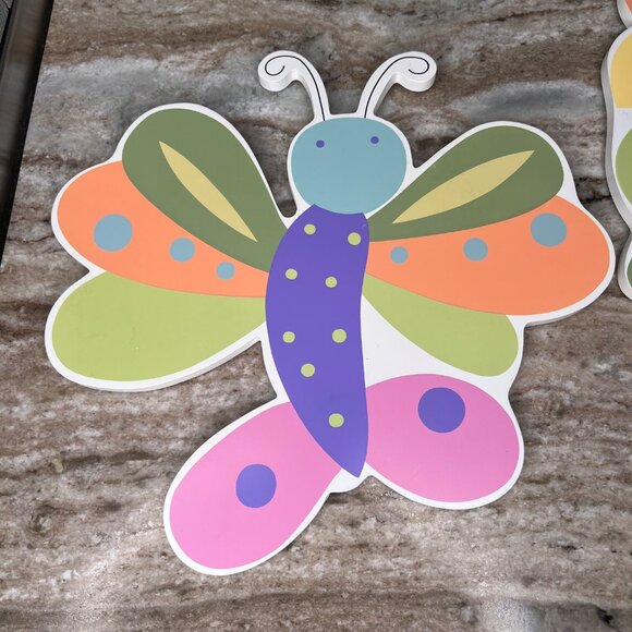 Kids Line Whirligig Jenny Faw Wall Hanging Decor Lot Turtle Butterfly Bee - Picture 6 of 13